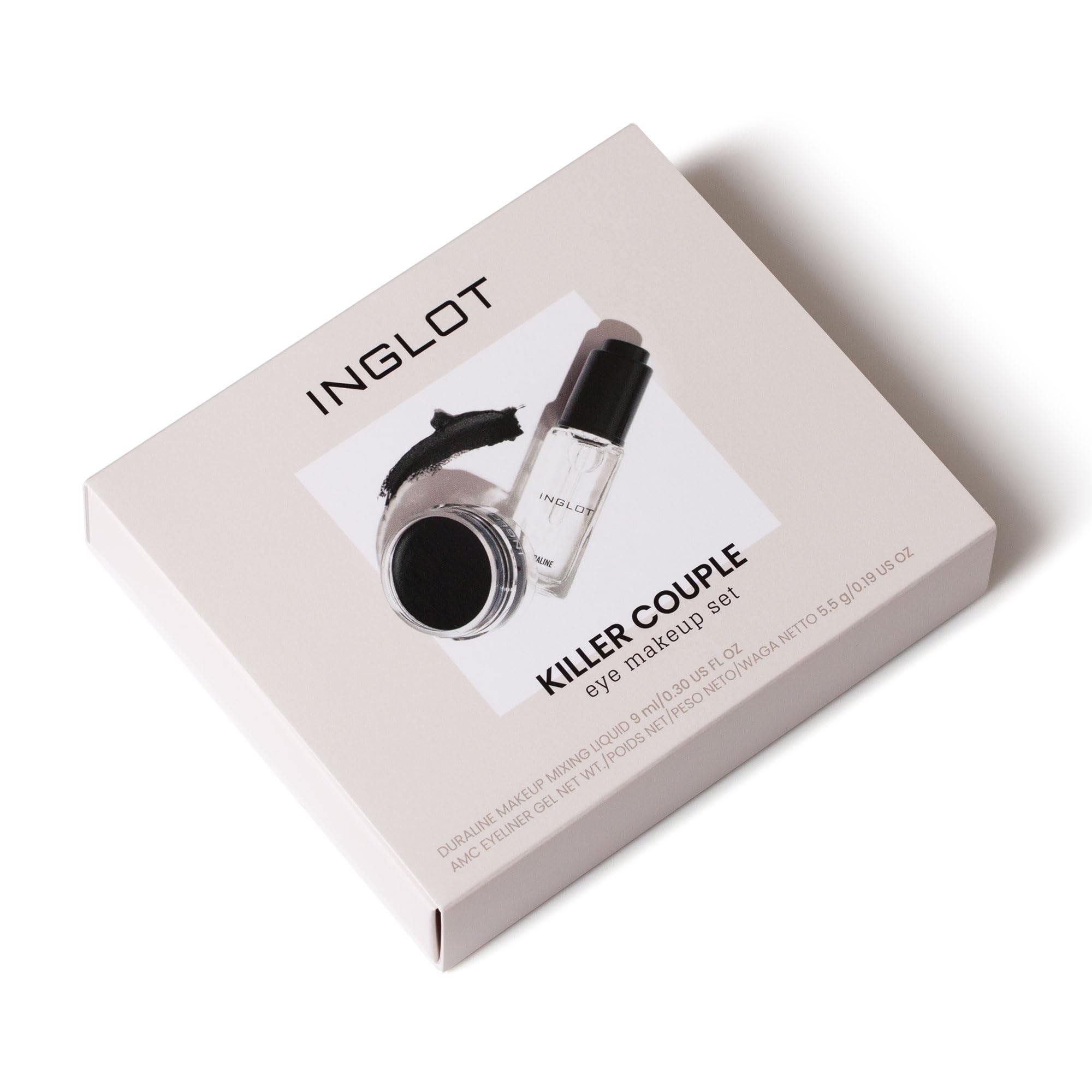 Inglot Eye Set Duraline bottle shows versatile mixing for extended wear