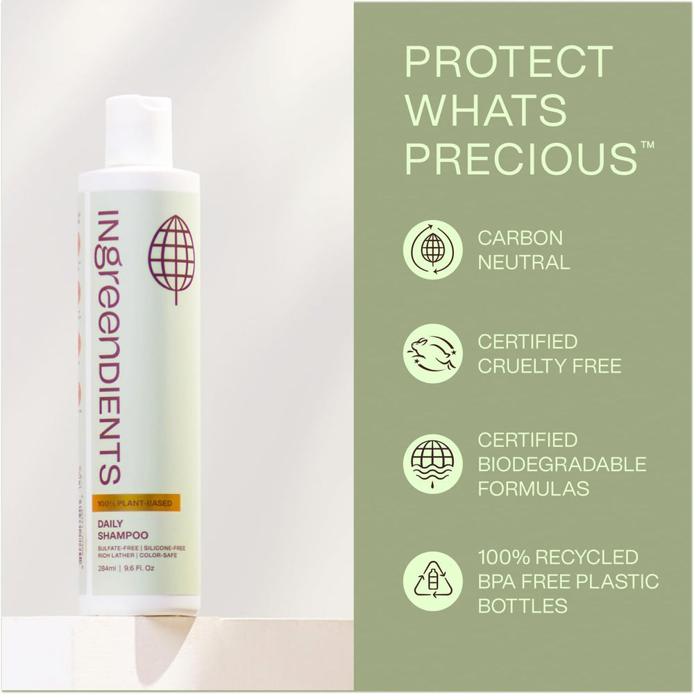 Ingreendients color-safe hair after wash showing vibrant, balanced appearance.