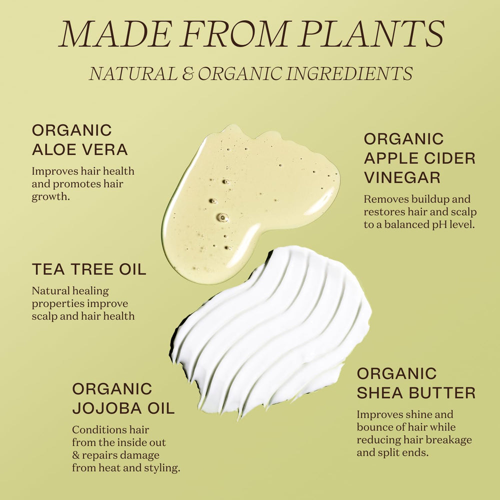 Ingreendients vegan conditioner bottle supports smooth detangling and frizz control