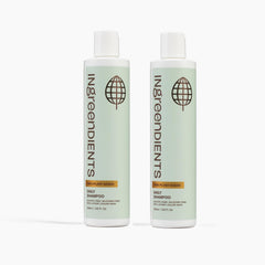 Ingreendients non-toxic vegan shampoo bottle with organic ingredients for gentle cleansing and scalp care.