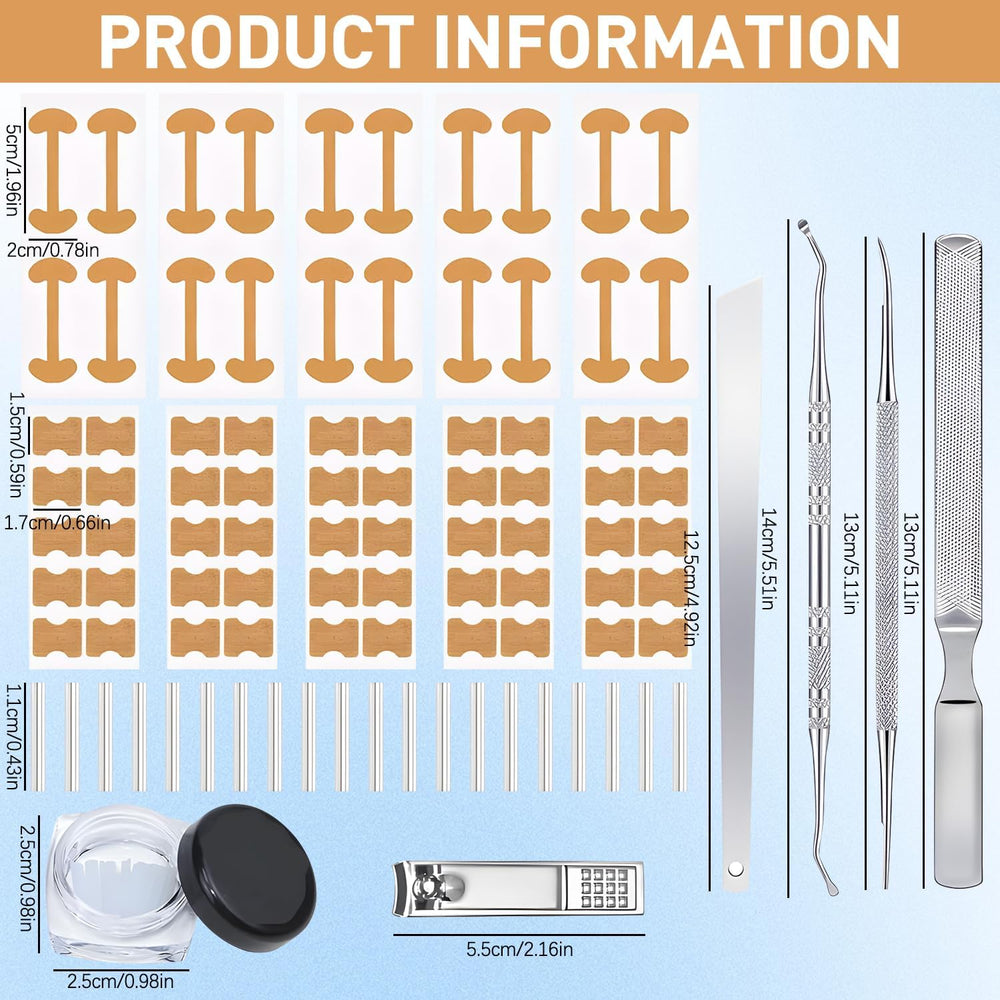 Ingrown Toenail Corrector Set soft-skin material for long wear comfort