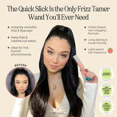 INH Hair Mascara before and after shows frizz reduction
