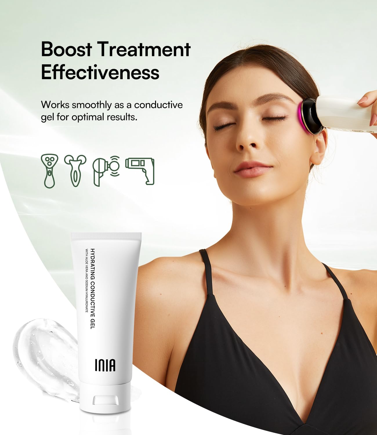 INIA travel-size 2.11 oz ideal for on-the-go skincare routines.
