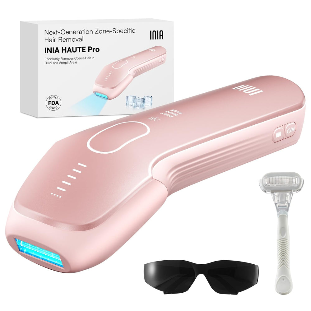INIA HAUTE Pro pink device front view for quick at-home hair removal