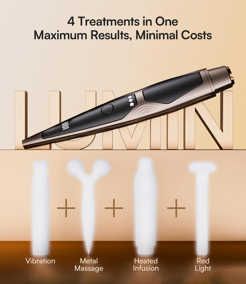 INIA heated vibration function delivering comforting warmth around the eye area.