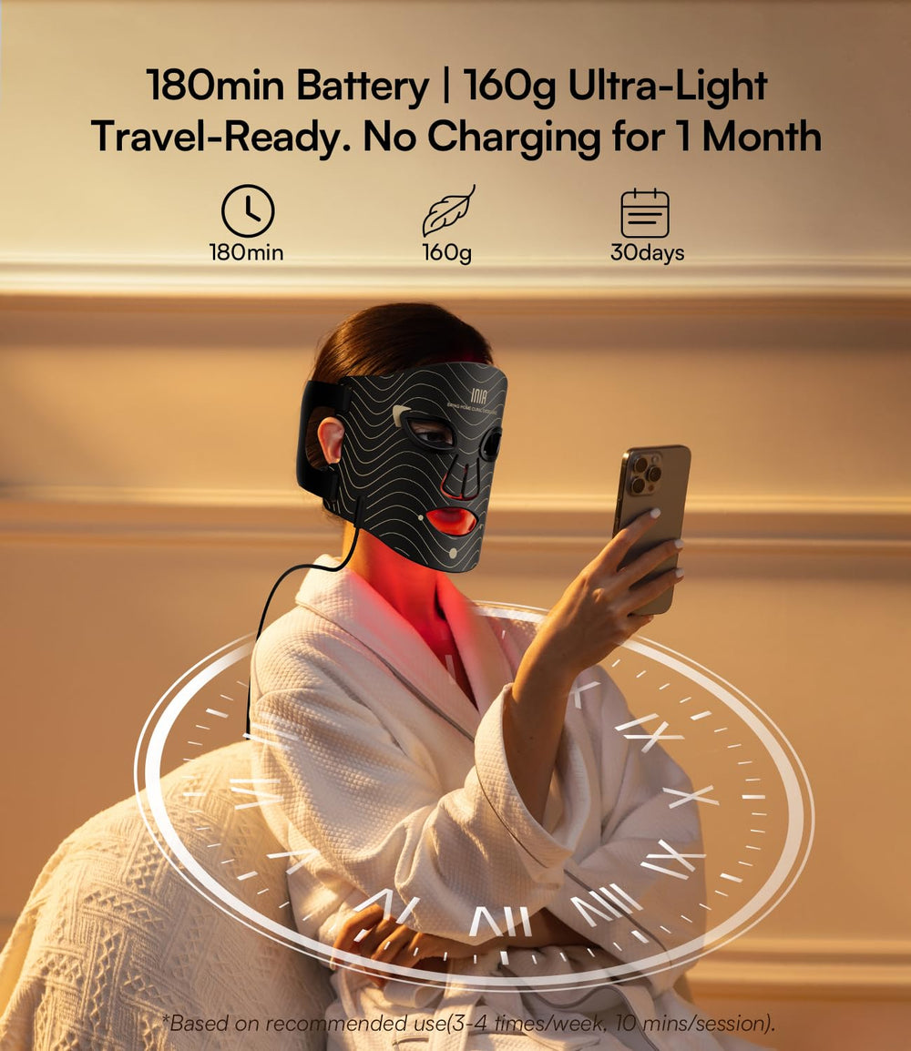 INIA mask charging cradle highlights long-lasting power with the 2600mAh battery