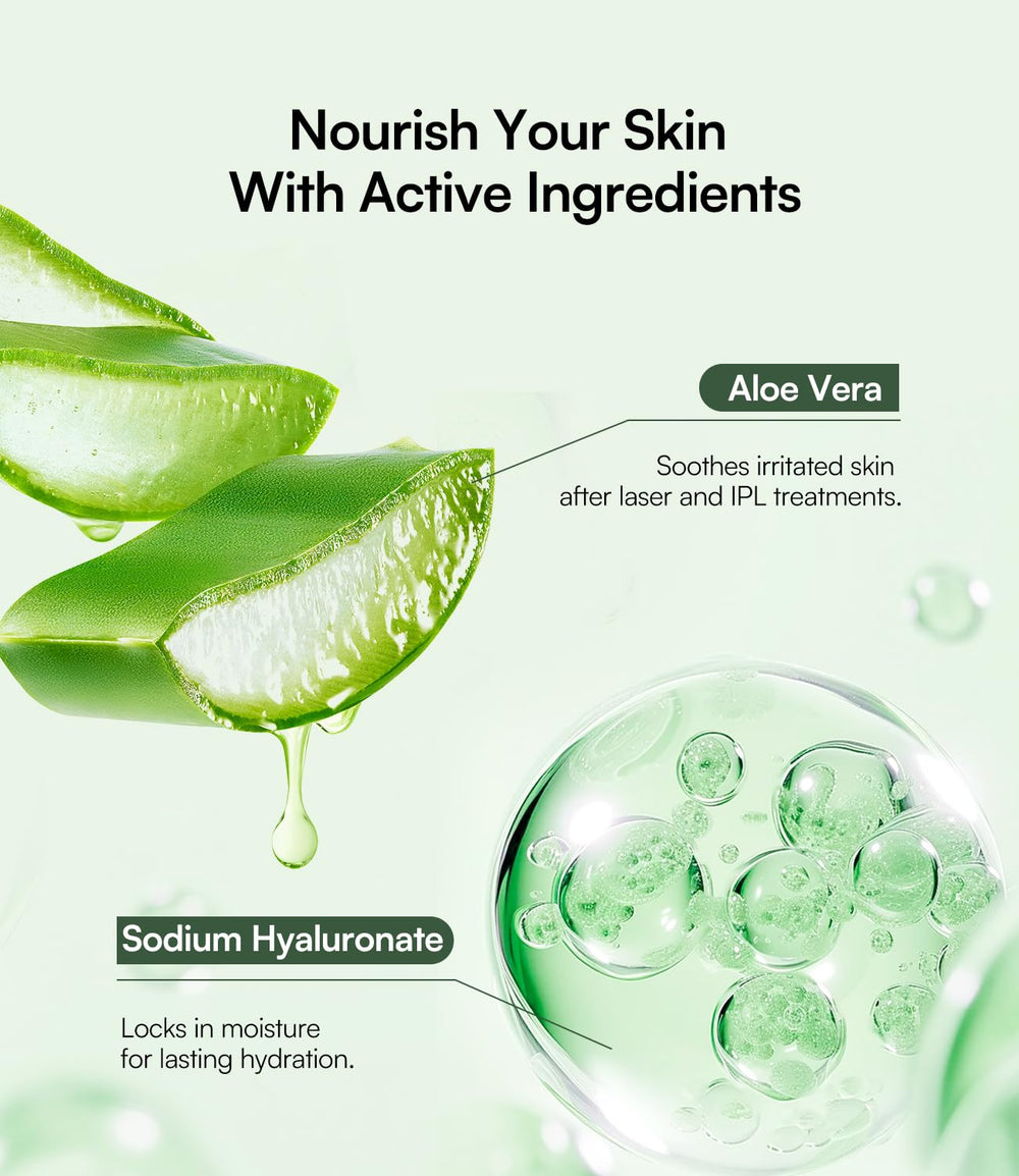 INIA micro-current gel applied to skin during a device session.