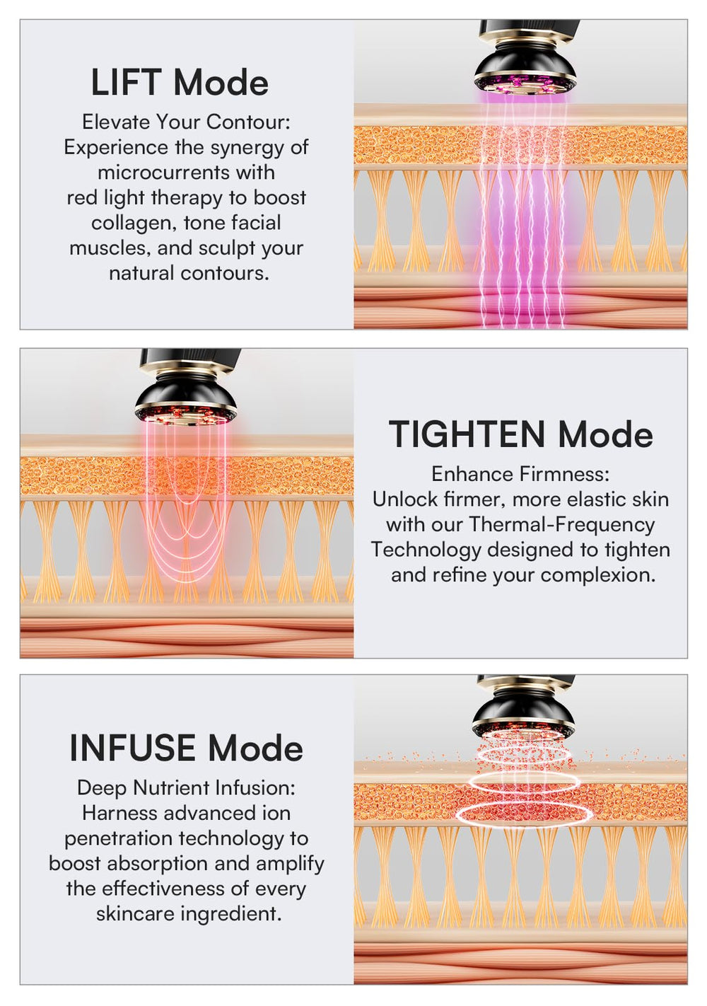 INIA red light therapy on face and neck for potential glow