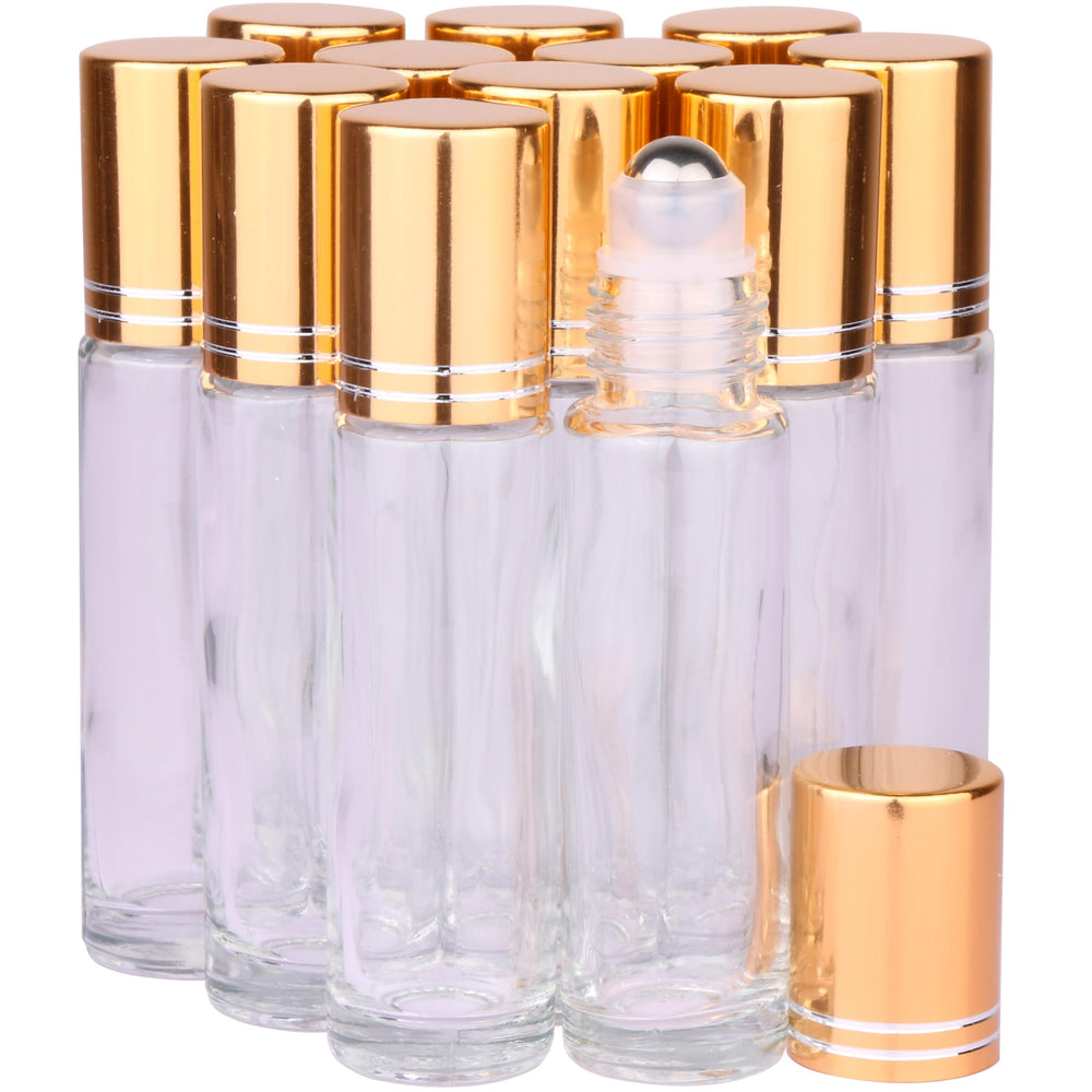 inice 10ml roller bottle with clear glass for essential oil storage and precise application