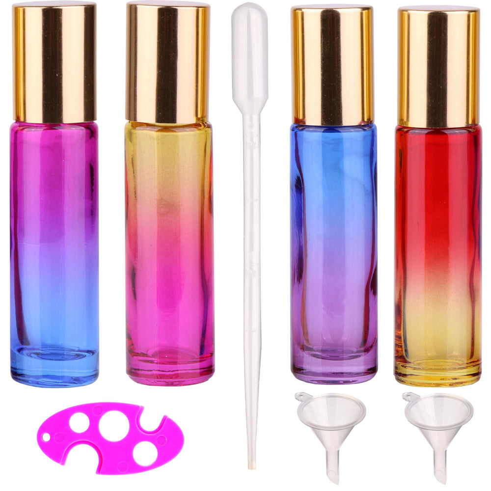 Inice gradient glass bottle 10ml for portable essential oils.