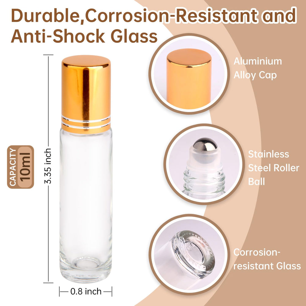 Inice roller bottle with stainless steel ball provides smooth, consistent application for daily blends.