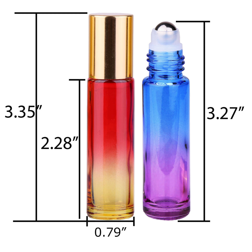 Inice roller bottle with stainless steel ball for smooth application.