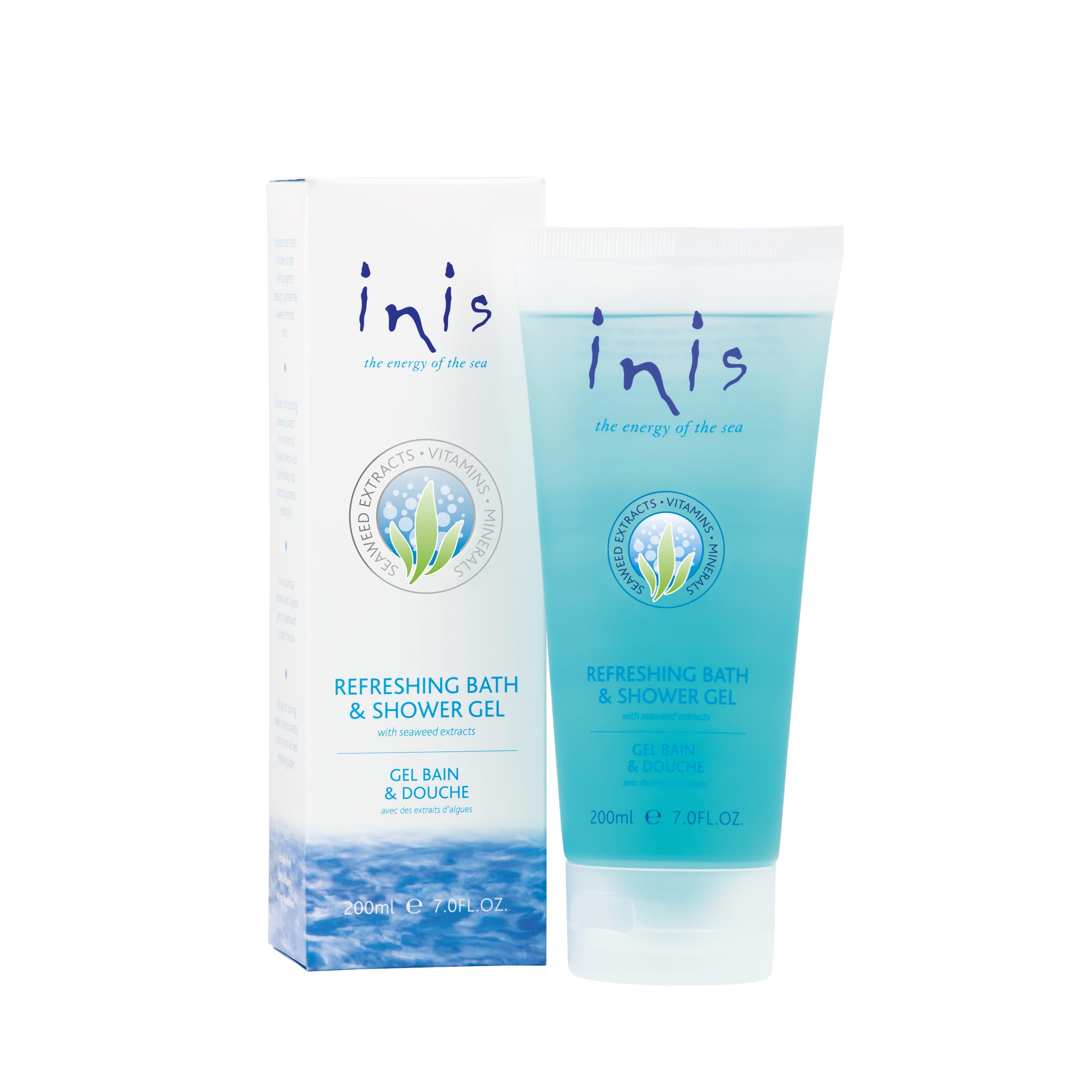 Inis shower gel offering a refreshing bath experience.