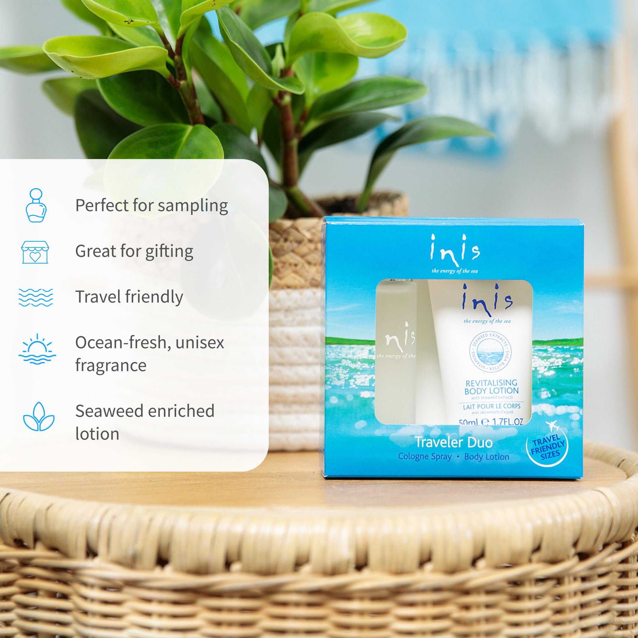 Inis Energy of the Sea body lotion travel tube with seaweed hydration