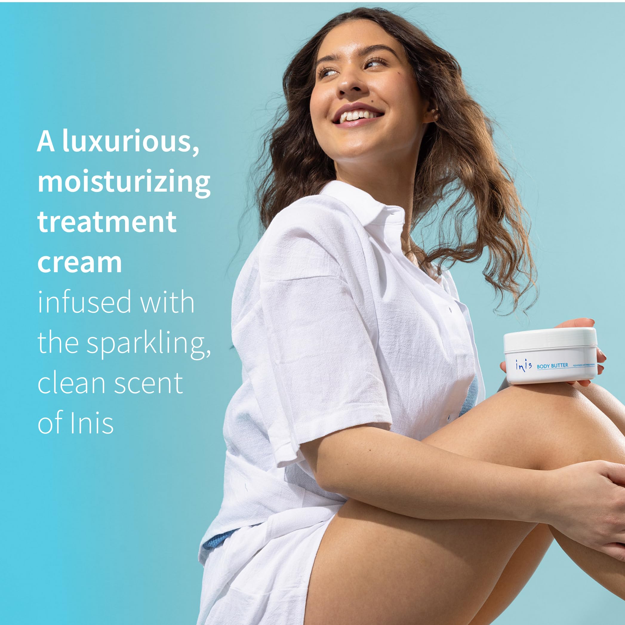 Inis Energy of the Sea ingredient panel featuring sea minerals and aloe vera.