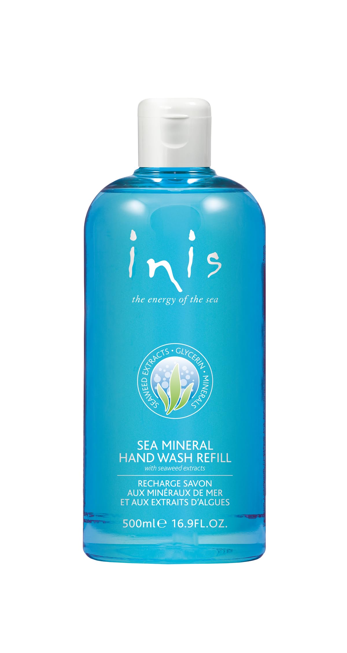 Inis Energy of the Sea hand wash refill bottle with ocean scent for refreshing cleansing.