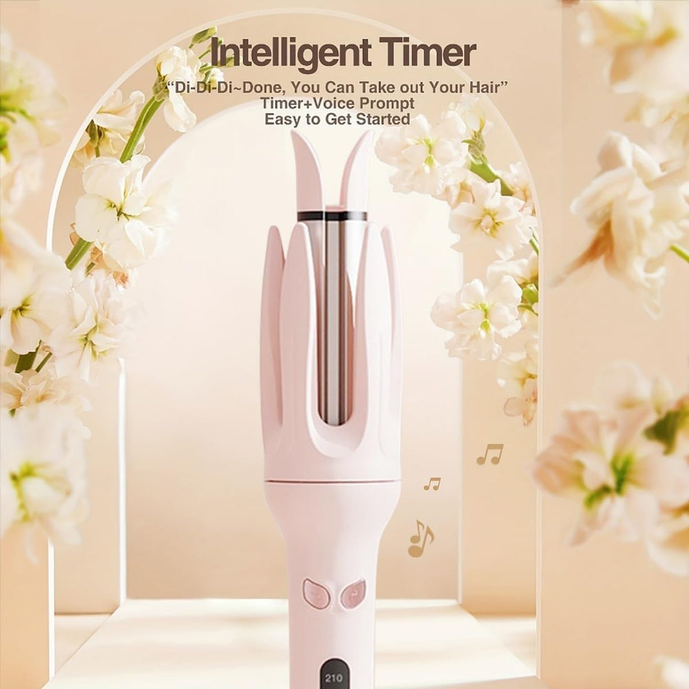 INK-EEZE automatic curling iron safety double-shell design reduces risk of burns.