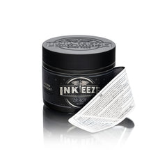 INK-EEZE Black Tattoo Ointment applied during tattoo session demonstrates lubrication.