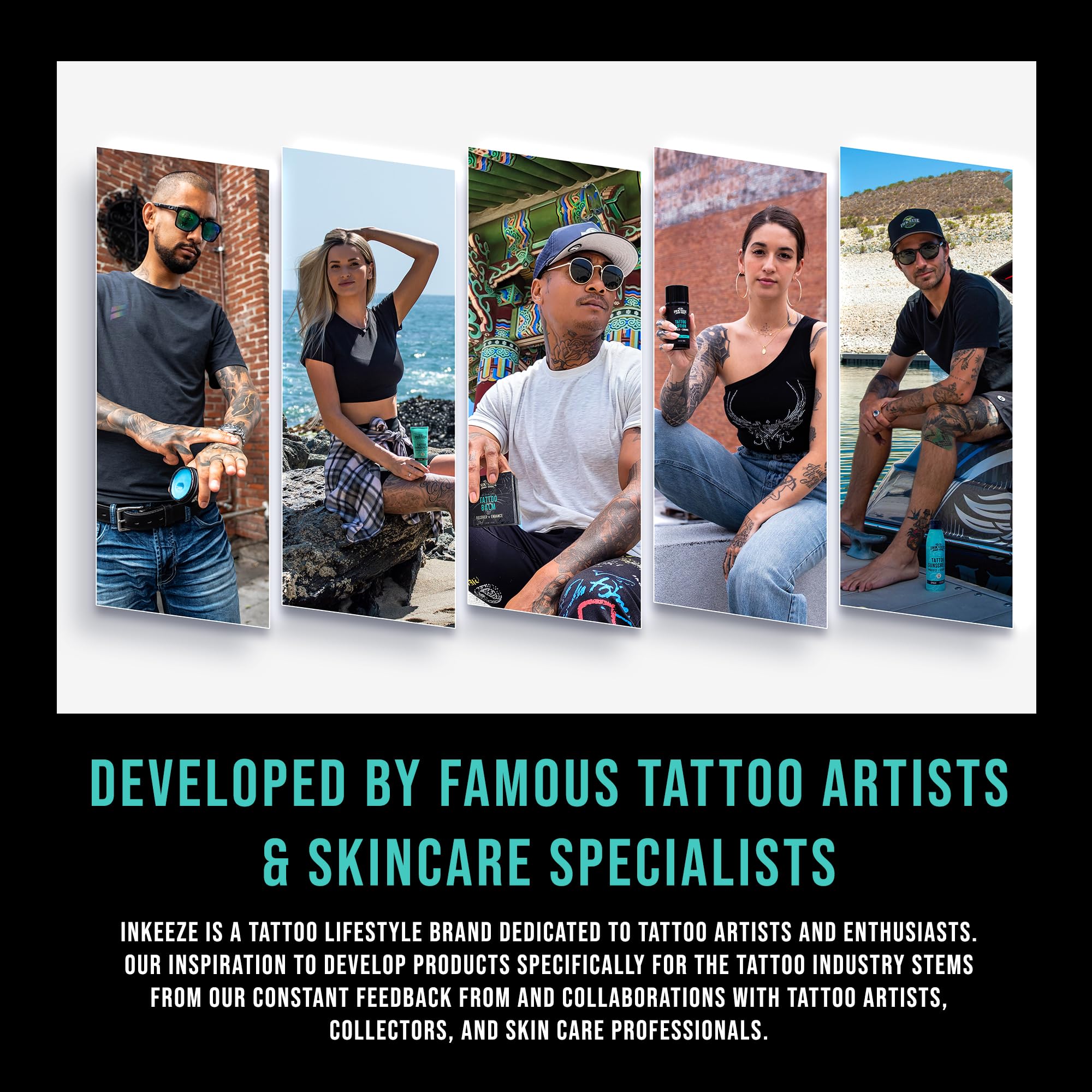 INK-EEZE Green Tattoo Ointment artist-application visual for on-the-spot soothing.