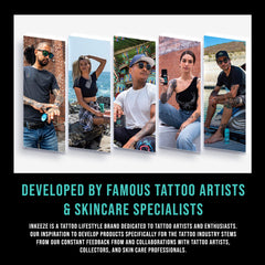 INK-EEZE Green Tattoo Ointment artist-application visual for on-the-spot soothing.