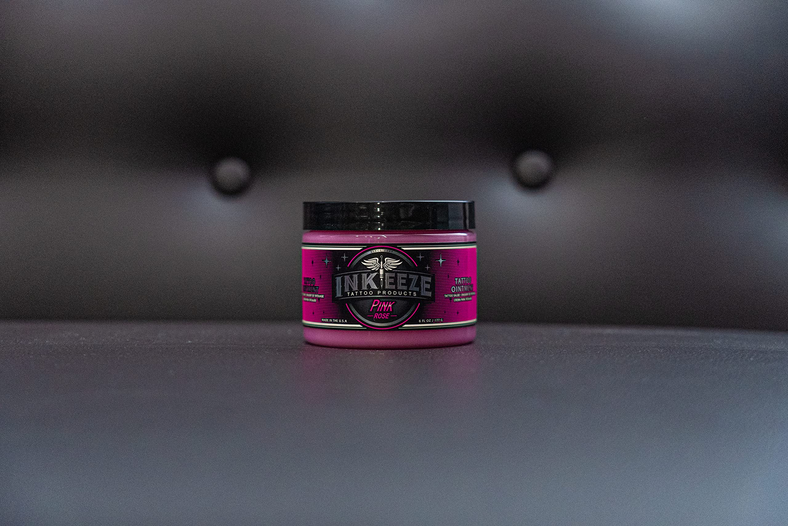 INK-EEZE Pink Tattoo Ointment Bubble Gum fragrance adds appeal