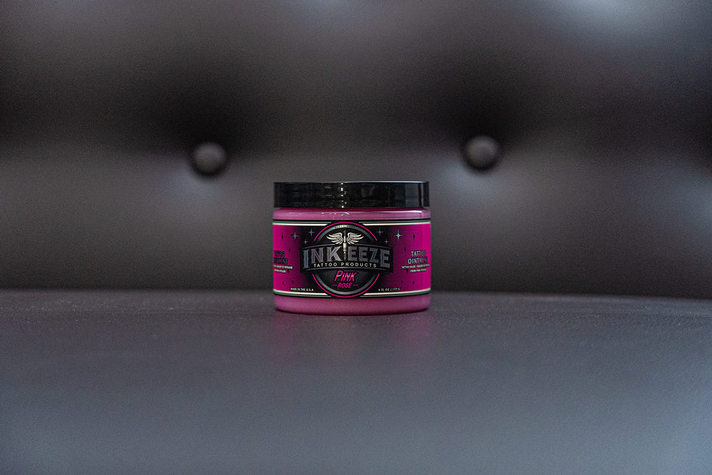INK-EEZE Pink Tattoo Ointment Bubble Gum fragrance adds appeal