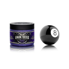 INK-EEZE Purple Tattoo Ointment packaging highlighting cruelty-free and USA-made quality