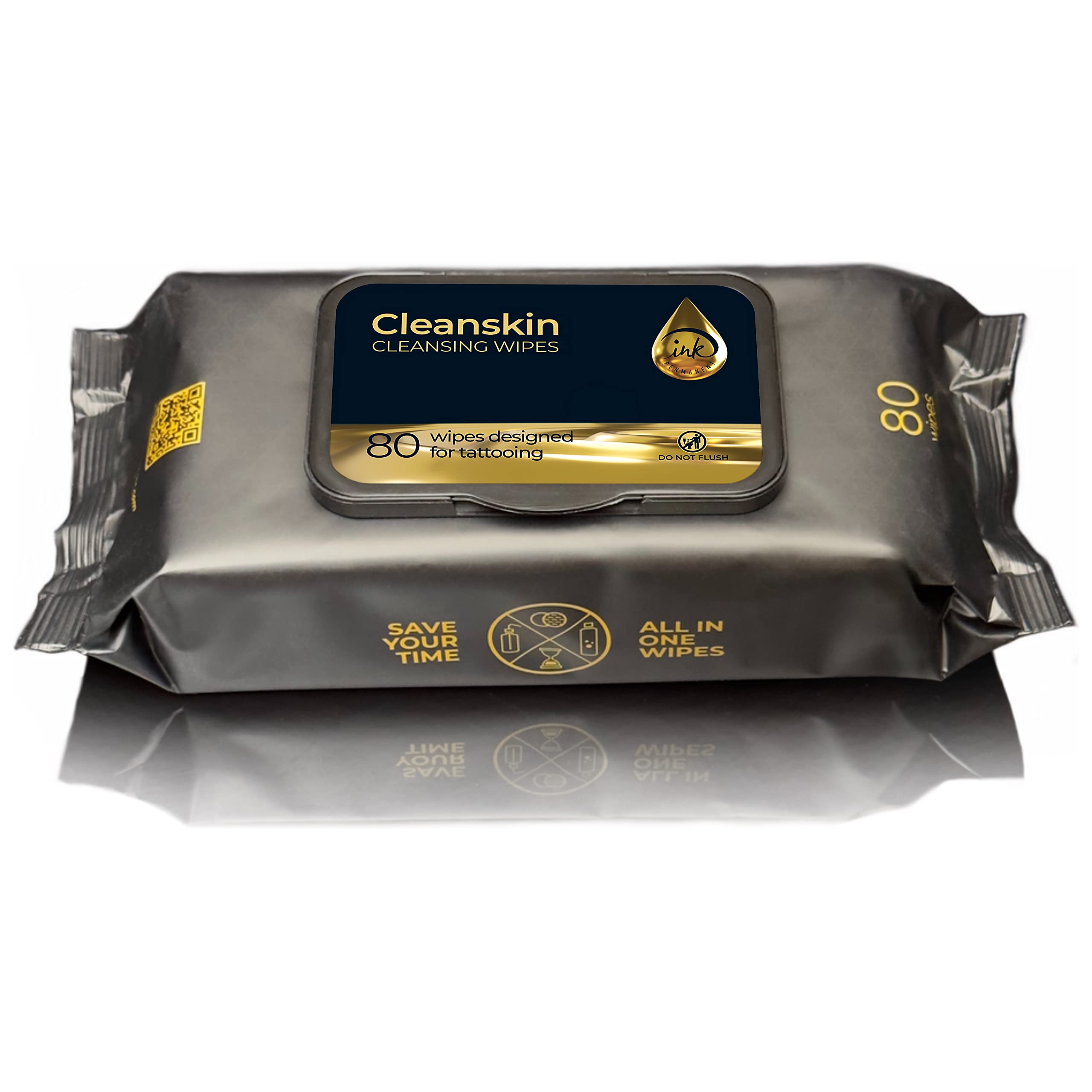Ink Permanent CleanSkin Wipes alcohol-free emphasize gentler skin interaction during tattooing.
