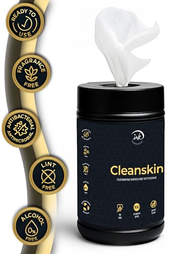 Ink Permanent fragrance-free wipes highlight gentle, alcohol-free cleansing for PMU and piercing tasks.