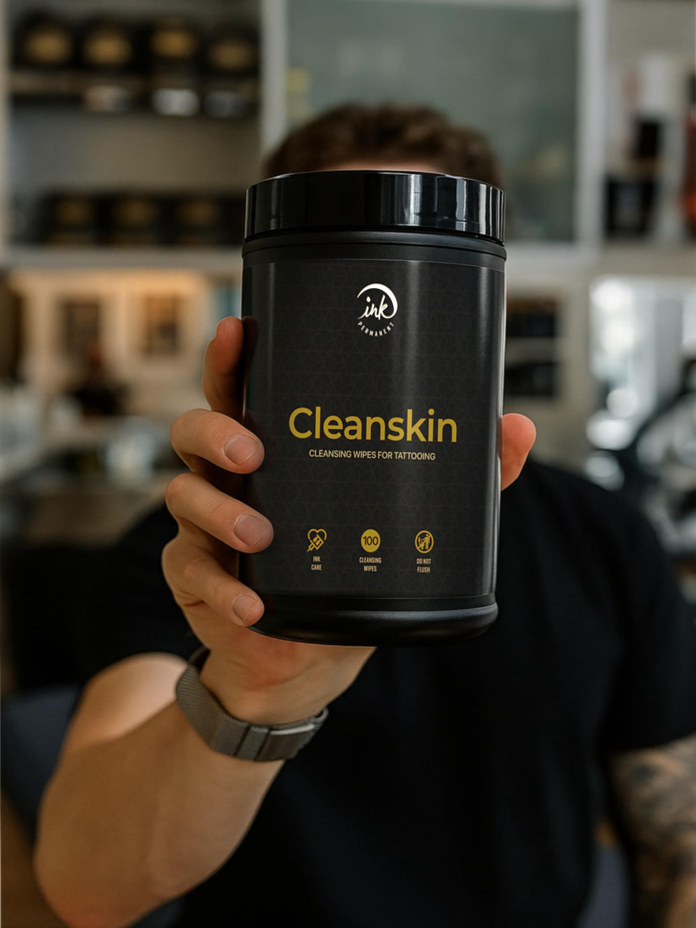 Ink Permanent studio canister in-use image conveys quick access and organized workflow.