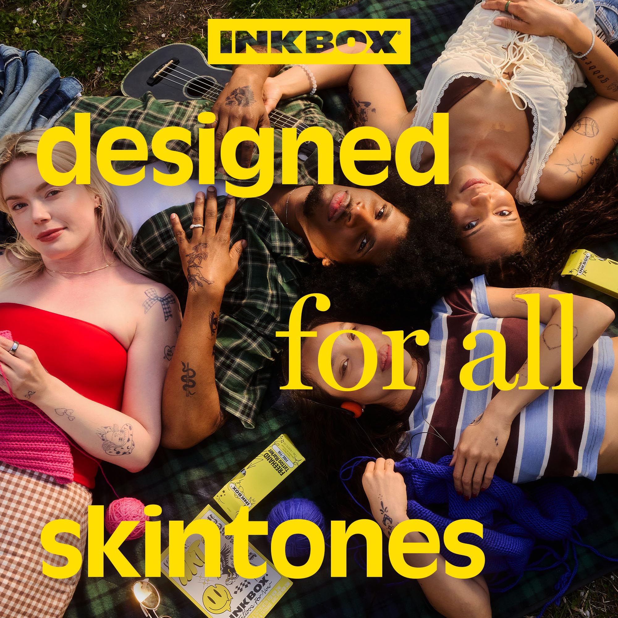 Inkbox Freehand Design Drawing demonstrates customizable patterns for expressive temporary art