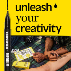Close-up of Inkbox Freehand Marker color deposit showing lasting temporary ink