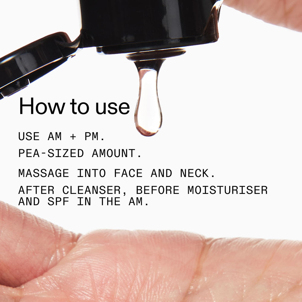 The INKEY List Collagen Peptide Serum shows before-and-after texture improvement