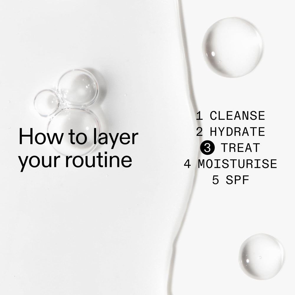 The INKEY List Collagen Peptide Serum on clean skin during morning routine with SPF