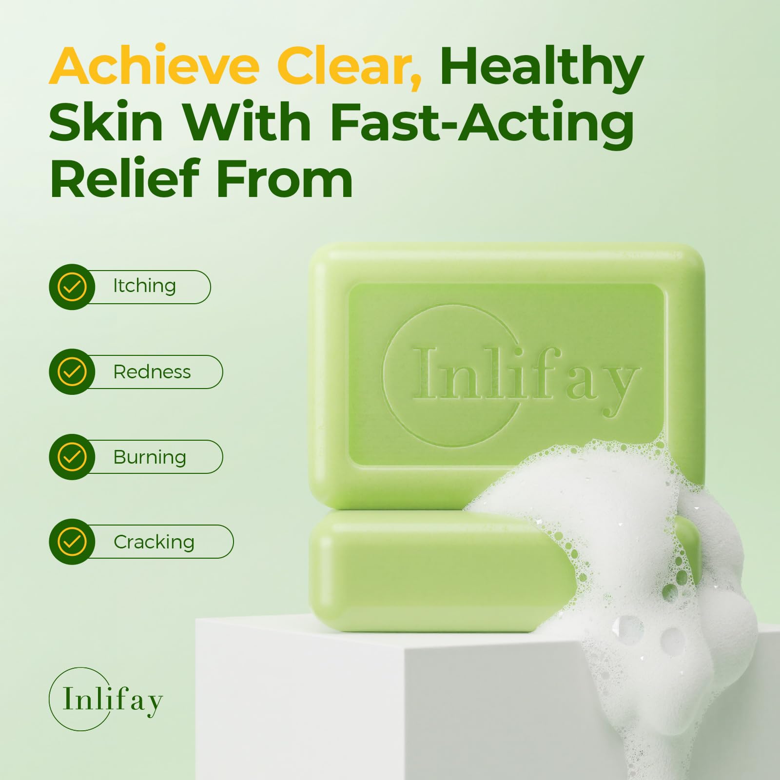Inlifay antifungal soap packaging highlights compact travel-ready bar