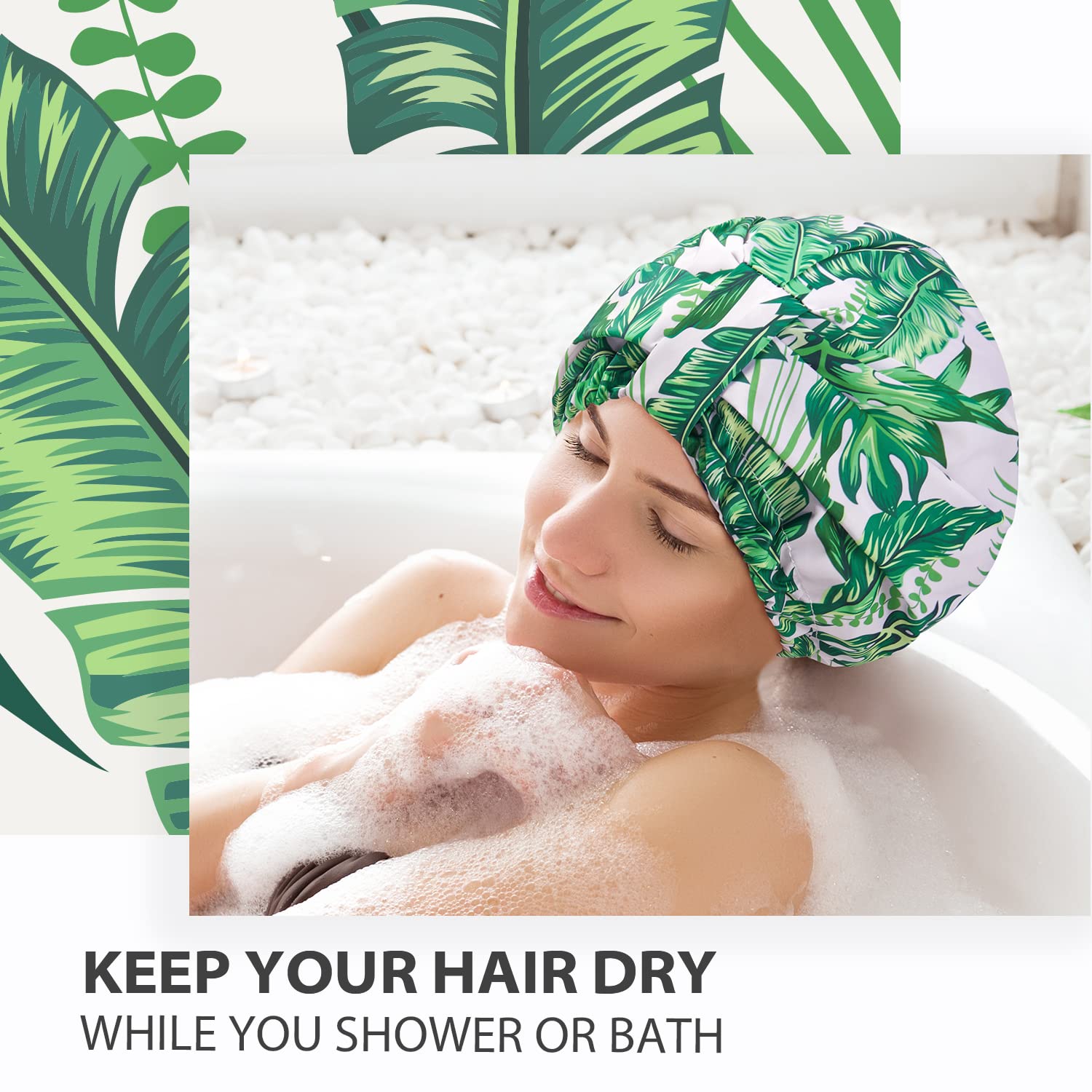 INNELO long hair-friendly cap accommodates curly or voluminous styles.