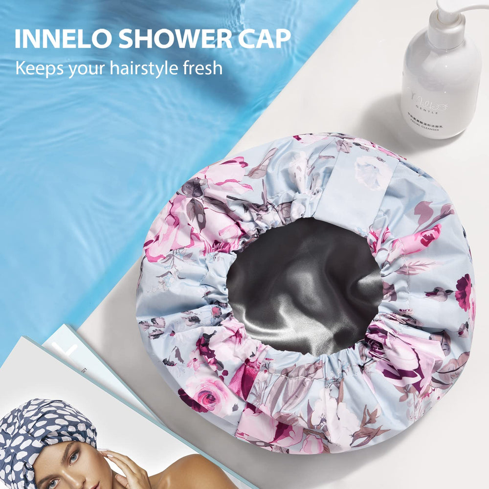 INNELO Luxury Shower Cap multi use for makeup spa and routines
