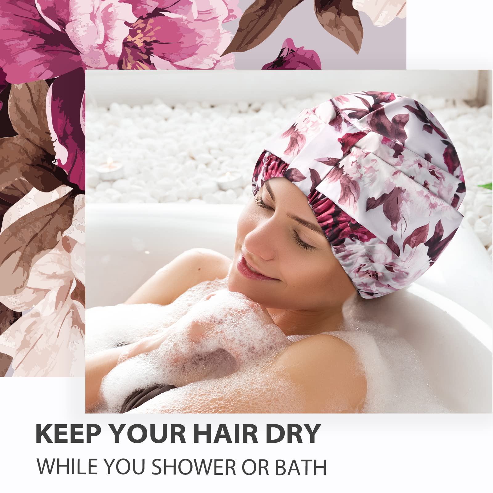 INNELO multi-use shower cap suitable for makeup or spa.