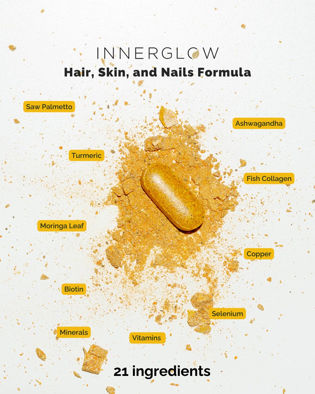 Inner Glow morning routine image showing tablet taken daily
