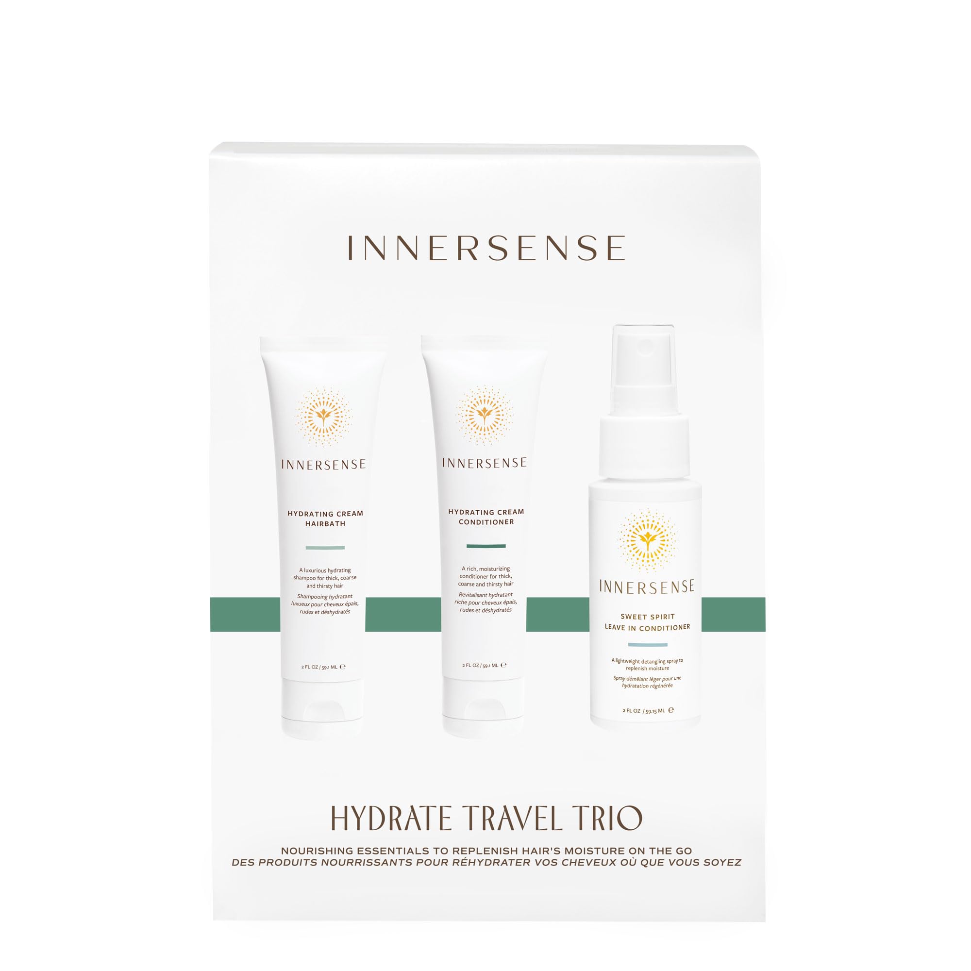 INNERSENSE Cruelty-free label — ethical, clean beauty promise on travel kit.