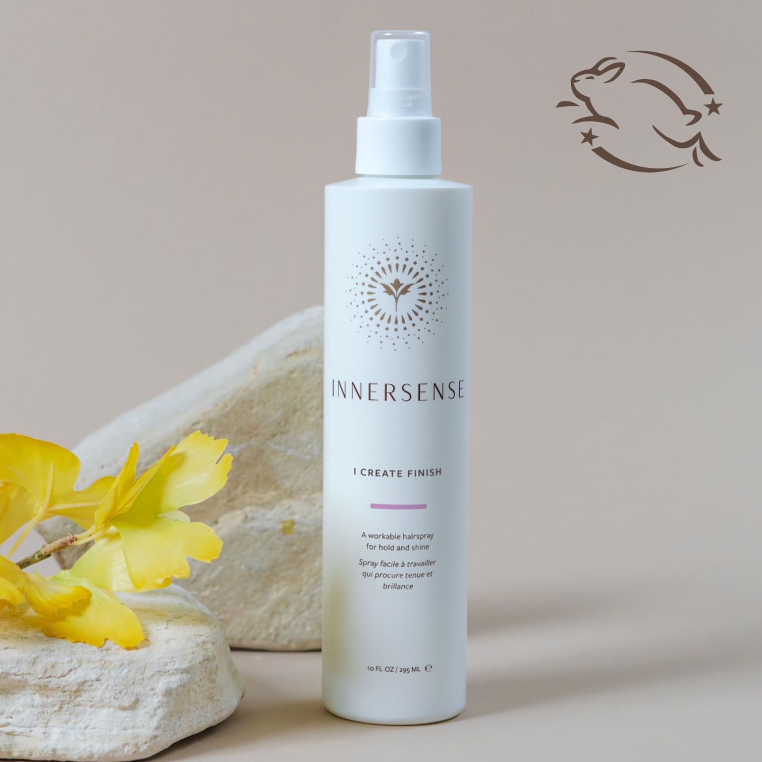 INNERSENSE Finish Spray bottle closeup highlighting clean, natural ingredients