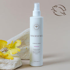 INNERSENSE Finish Spray bottle closeup highlighting clean, natural ingredients