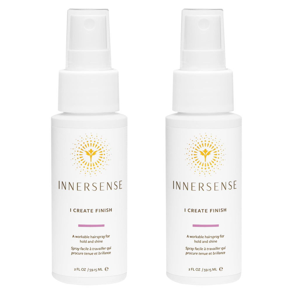 INNERSENSE Finish Spray mist on wet hair for flexible hold and natural shine