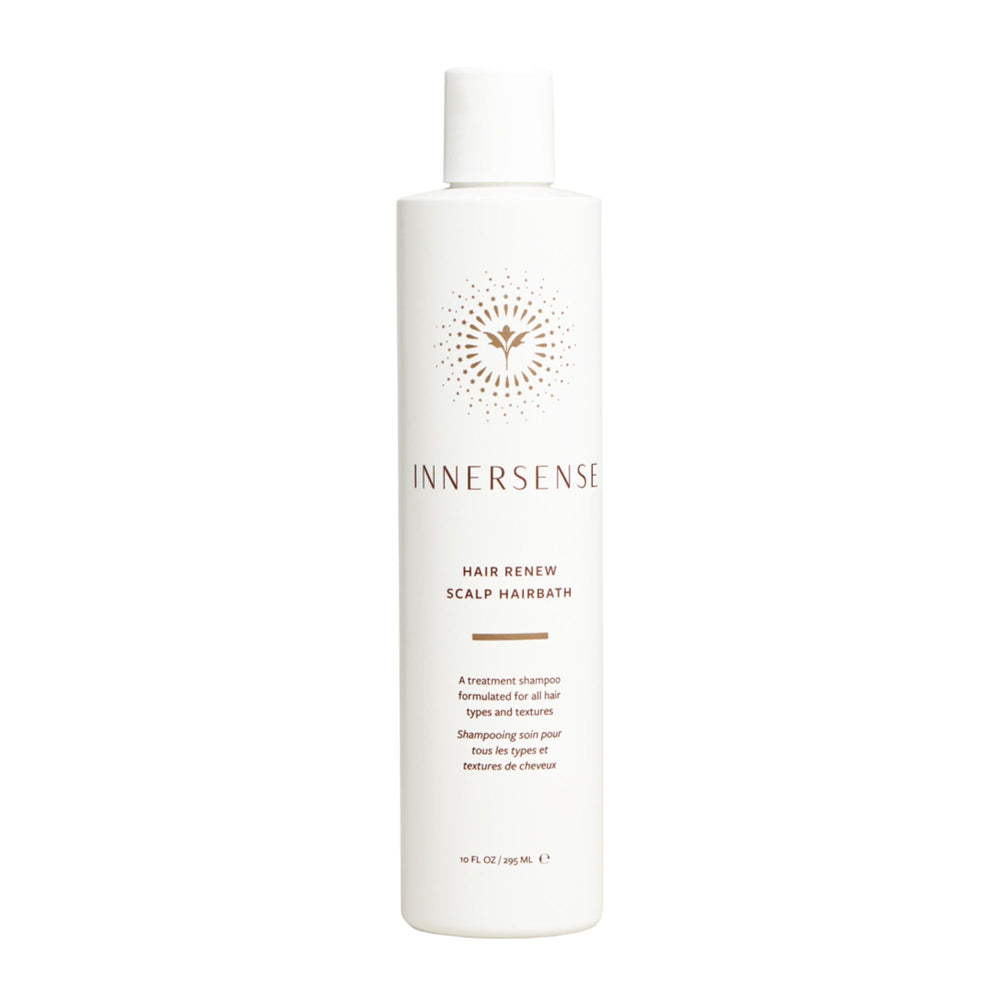 INNERSENSE Hair Renew Hairbath bottle pour for easy, mess-free scalp care.