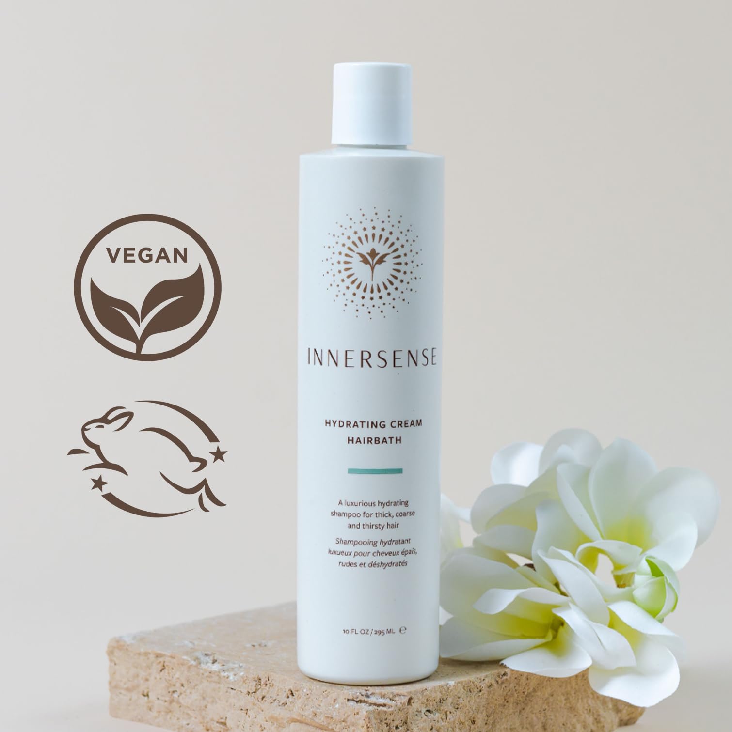 INNERSENSE Hydrating Hairbath foam-lather demonstrates luxurious cleansing