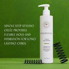 INNERSENSE I Create Curl Memory Gel applying with hands shows easy slip for quick styling.