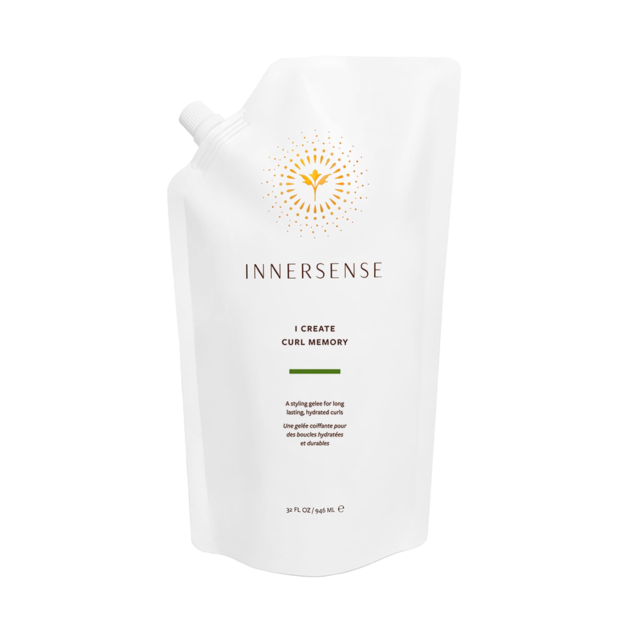 INNERSENSE I Create Curl Memory Gel refill bottle front view highlights flexible hold