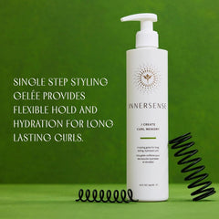 INNERSENSE I Create Curl Memory Gel refill pouch back view shows label details and sustainable sourcing