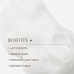 Innersense i Create Lift Foam dispense demonstrates easy instant styling.