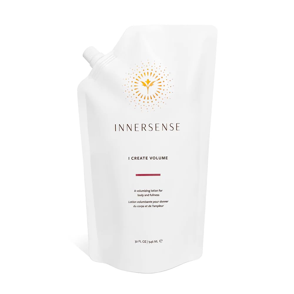 INNERSENSE I Create Volume bottle pour showing easy, medium-hold volumizing action